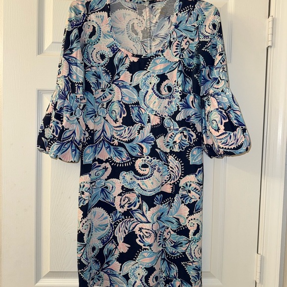 Lilly Pulitzer Carlile Dress High Tide Holy Flockamolie - Picture 2 of 4